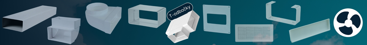 T-odbočky - Hranaté plastové potrubí T-odbočky - Hranaté plastové potrubí