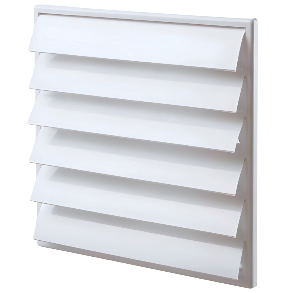 Bílá větrací žaluzie plastová